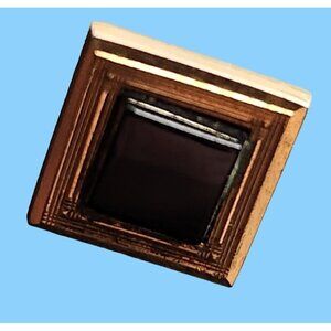 Vintage Gold & Black Square Lapel Pin